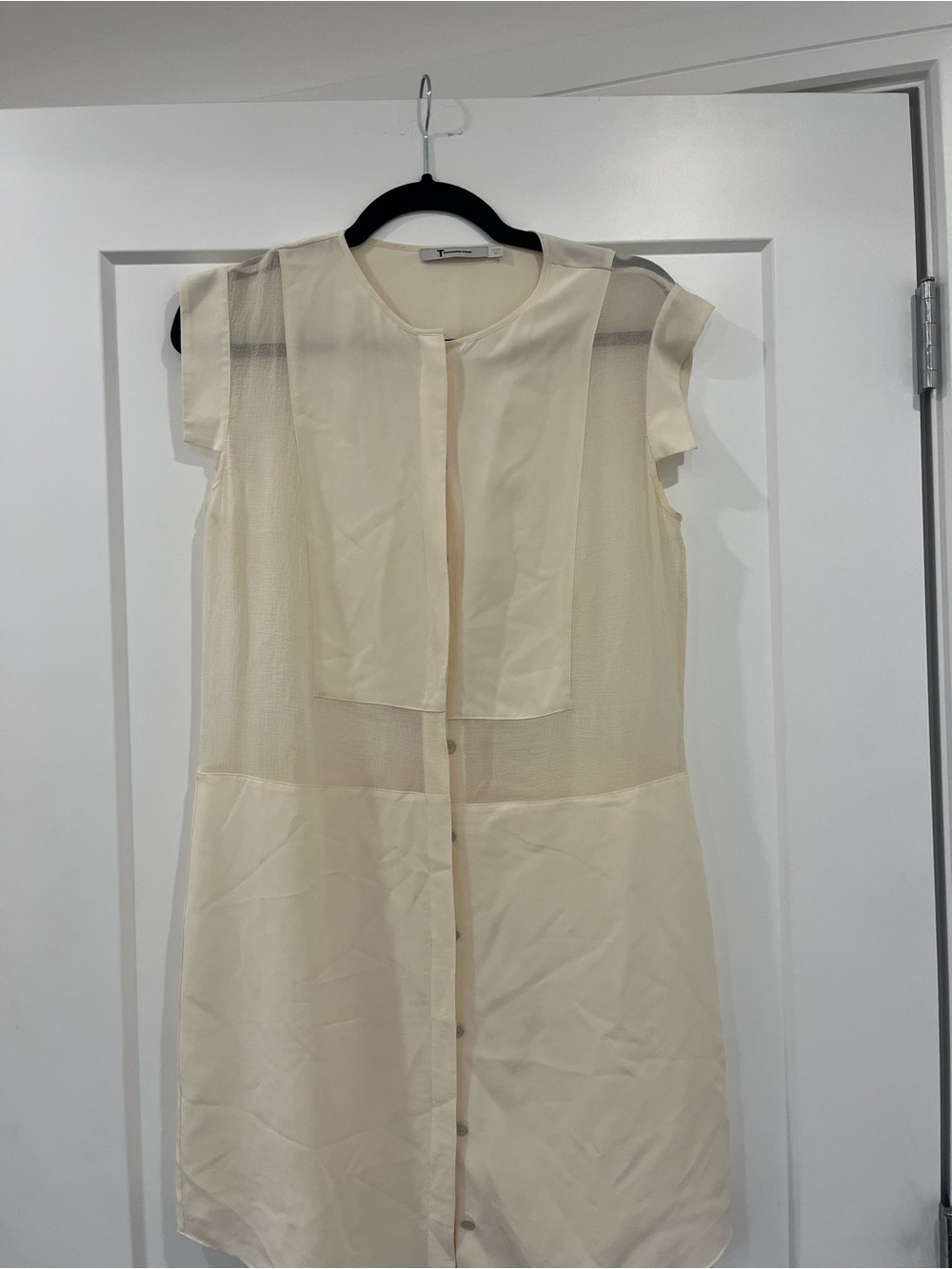 Alexander Wang Cream Sleeveless Silk Top